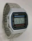 Montre pour homme vintage Casio A168 Illuminator LCD numérique quartz acier inoxydable bracelet
