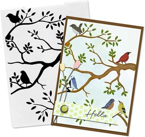Glodecart Love Birds Background Embossing Folder, Plastic Textured style4 - Picture 1 of 6