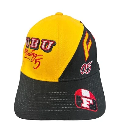 Vintage Y2K FUBU Racing 05 Flex Fitted Hat Yellow/black Streetwear OSFM  Hip Hop - Image 1 of 4