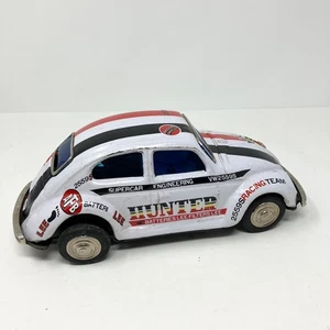 Taiyo Volkswagen VW Beetle Bug Hunter 2559S Racing Battery Operated Tin Toy Car - Picture 1 of 8