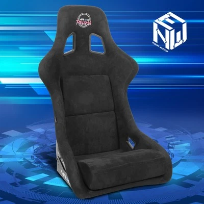 NRG FRP-304BK-PRISMA Prisma X Large Size FRP Fixed Back Racing Bucket Seat Black - Image 1 of 4