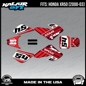 Graphics Kit for Honda XR50 (2000-2003) XR 50 SPLIT-red - Bild 1 von 4