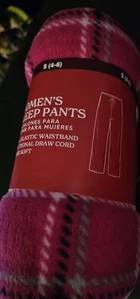 New Womens Pajama Pants Pink plaid Small - Picture 1 of 3