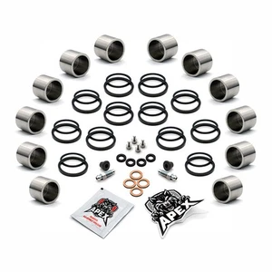Brake Caliper Piston Seal ZX6R Ninja G2 1999 Front Kawasaki Parts Stainless Kit - Picture 1 of 6