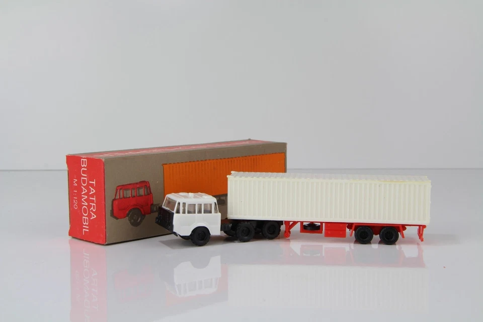 VEB Modelo Construcción Tatra Semirremolque Neutro Blanco 1:120 /VM20 Foto 1 de 1