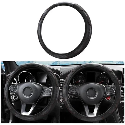 Universal Lenkradbezug rutschfest atmungsaktiv langlebig Mikrofaser  schwarz - Bild 1 von 2