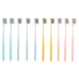 10 Piezas Cepillo de Dientes Para Adultos Mujer Viaje Cepillo de Dientes de Piel Cerdas - Imagen 1 de 12