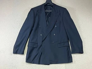 Vtg Hugo Boss Union Made Blazer 42R Large 100% Wool Double Breasted Men's Blazer - Picture 1 of 13