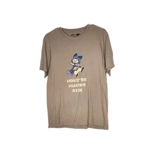 Uniqlo Monster Hunter Rise T-Shirt Herren Gr. M einzigartige Grafik Freizeit Beige - Bild 1 von 5