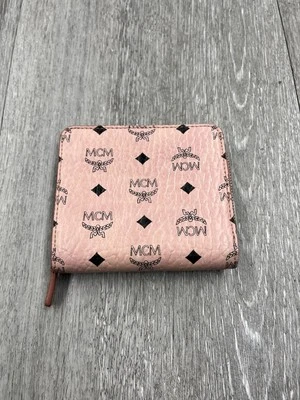 Cartera MCM Original Pequeña Cremallera Alrededor Rosa Monograma Vintage Foto 1 de 4
