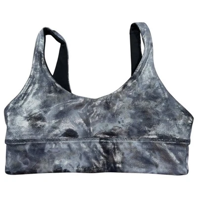 Sujetador Lululemon Align Brillo LW2DNQS Gris Lámina Plateada Estampado Mármol Talla 12 Copa A/B Foto 1 de 4
