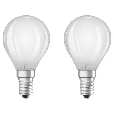 2 x Osram LED Filament P45 Tropfen Classic 4W = 40W E14 matt 470lm warm 2700K FS - Bild 1 von 3