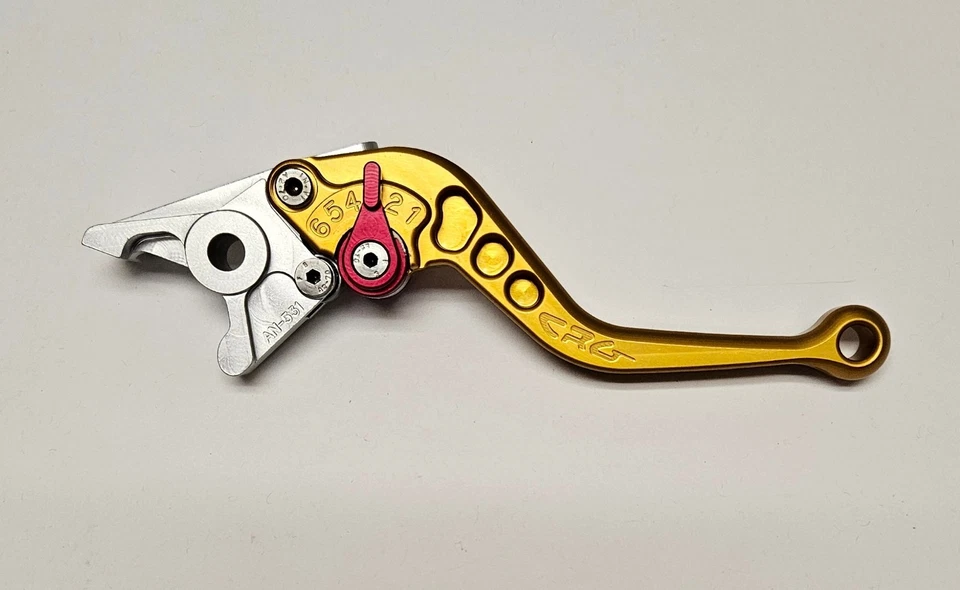 1999-2003 Yamaha YZF R1 CRG Roll-A-Click Adjustable Short Gold Brake Lever - Image 1 of 1
