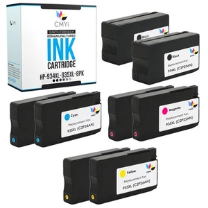 8-pak kompatybilny z CMYi wkład atramentowy 934XL 935XL do HP OfficeJet 6220 6230 6835 - Zdjęcie 1 z 7