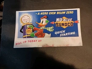 VTG "Donald Duck" Blotter for "Sunoco" Gas w/ Donald Earmuffs * blank no name - Picture 1 of 5