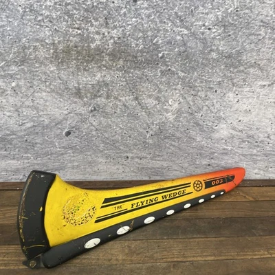 Vintage AMF Flying Wedge Bicycle Chain Guard 003 Muscle Bike Yellow Orange 1970s - Image 1 of 4