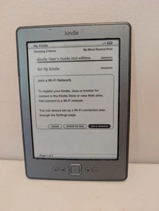 Amazon Kindle 4th Gen D01100 Wi-Fi 6" e-Book Grey Ebook Reader VGC - Zdjęcie 1 z 7