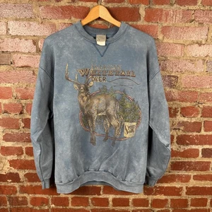 Vintage American Whitetail Deer Sweatshirt Herren Large Spirit Lake Made USA 90s - Bild 1 von 10