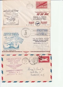 (3) 1947-50 US ERSTFLUG LUFTPOST DECKT ALLE 1. HUBSCHRAUBERFLÜGE - Bild 1 von 2