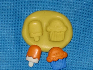 Cupcake and Ice Cream Silicone Push Mold 345 Candy Fondant Chocolate Craft - Picture 1 of 1