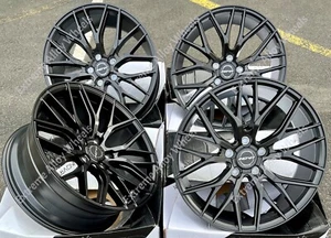 Alloy Wheels 18" Blitz For Jaguar E F I Pace F S X Type XE XF XJ XK 5x108 Black - Picture 1 of 9