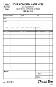 100 formularios personalizados de 2 piezas / boleta de venta de facturas / estimación / 5,5 x 8,5 / TMG038 - Imagen 1 de 1