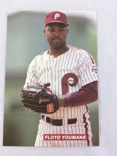 1989 Philadelphia Phillies Team Issue TastyKake Photo Card-Floyd Youmans