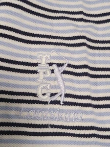 Polo Golf Ralph Lauren TPC Louisiana Logo Talla L, Blanco/Azul/Azul Marino Rayas - Imagen 1 de 7