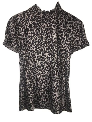 Blusa de seda texturizada manga corta talla M Top Classiques Entier para mujer Foto 1 de 4