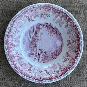 Spode Winter's Eve Ascot ciotola cereali 8,25" rosso bianco agrifoglio Natale scena neve usata in ottime condizioni - Foto 1 di 10