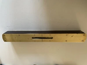 Vintage 14” Spirit Level Mahogany & Brass Very Heavy Craftsman’s Instrument Very - Picture 1 of 13
