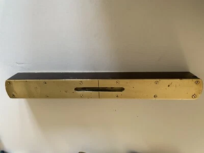 Vintage 14” Spirit Level Mahogany & Brass Very Heavy Craftsman’s Instrument Very - Image 1 of 4