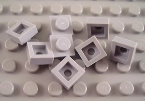 New LEGO Lot of 8 Light Bluish Gray 1x1 Building Parts and Plates - Picture 1 of 1