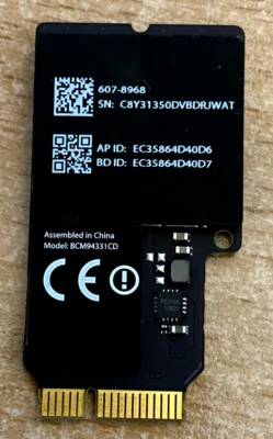 Apple Wifi N & Bluetooth 4 Karte für iMac 2012 & 2013 früh - BCM94331CD - Bild 1 von 2