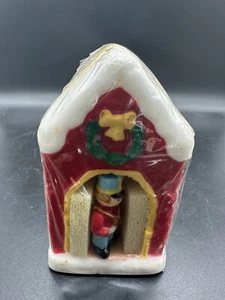 Vela de Navidad, Soldado de Juguete con Refugio de Vacaciones Nevado, Jasco, De Colección - Imagen 1 de 7