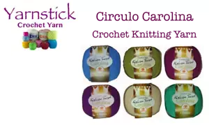 Circulo CAROLINA Crochet Knitting Thread Yarn Twisted Rayon-Nylon 100g 305m - Picture 1 of 7