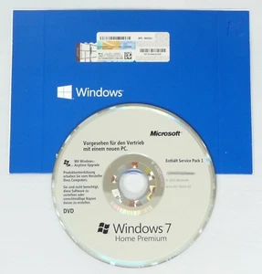 Microsoft Windows 7 Home Premium - 32Bit - SB/OEM-Vollversion mit CD + SP1 - Bild 1 von 1