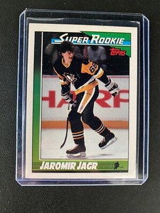 1991-92 Topps - #9 Jaromir Jagr - SUPER ROOKIE - RC - NM+