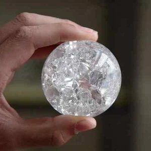 40 mm Kristall Eis Crack Kugel Quarz Murmeln Magic Sphere - Bild 1 von 4