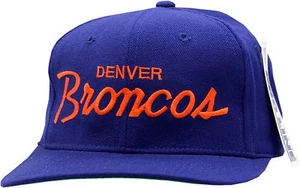 Vintage Denver Broncos Script Wool Snapback Hat - Picture 1 of 5