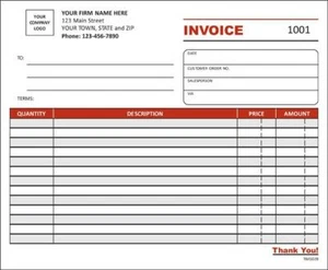 50 Custom Color Business Invoices, Work Orders - 2 Part / 7 x 8.5 / TMG028 - Picture 1 of 1