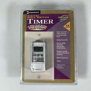 Intermatic SS7C Digital Wall Switch Timer 15A, Daily/ Weekly Settings, White