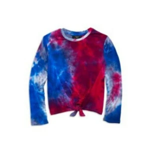AQUA Girls' Tie Dyed Tie Front Top, Big Kid,Large - Picture 1 of 1