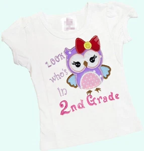 Adorable Owl Girls T-Shirt for Back to School - 2nd Grade Must-Have! - Picture 1 of 3