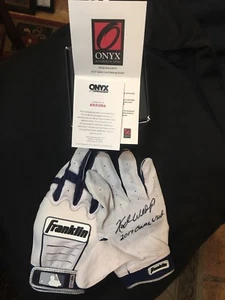 Kyle Waldrof ONYX CERTIFIED 2017 Autographed 2 - Game Used Batting Gloves TWINS - Picture 1 of 4