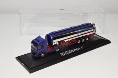 B69 1:87 HERPA MERCEDES-BENZ ACTROS CAMION CISTERNA RIMORCHIO RUTTCHEN 50 ANN... - Immagine 1 di 4