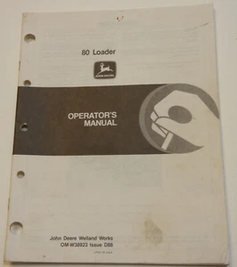 John Deere Modell 80 Traktor Ackerlader Original OEM Betriebsanleitung - Bild 1 von 1