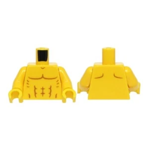 LEGO - Minifig, Torso Bare Chest with Muscles Outline, Shoulder Contours on Back - Picture 1 of 1