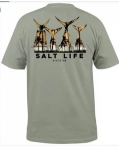 CAMISETA DE BOLSILLO S/S SALT LIFE Olive "FISH TAIL SCENIC"" PARA HOMBRE PEQUEÑA - Imagen 1 de 1