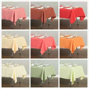 1/10PK LinenTablecloth 60 x 126 in Polyester Tablecloths for Wedding Event Party - Picture 1 of 71